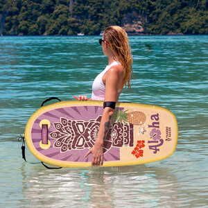 Detský nafukovací paddle Board Bodyboard - žltý totem